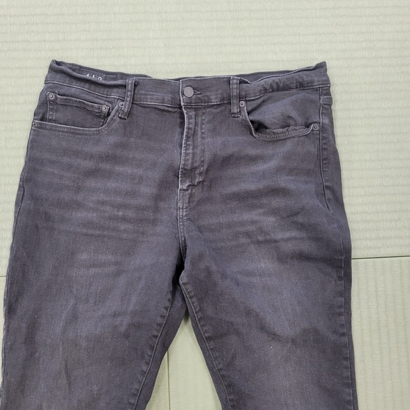 Lucky Brand Black Jeans 410 Athletic Straight Fit Men's Sz 38x30 Denim Dark Flex - Picture 3 of 12